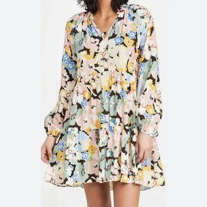 YUMI KIM Vicky Dress in Cornelia Multicolor Floral Long Sleeve Size L